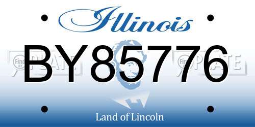 BY85776 Illinois License Plate