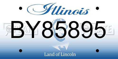 BY85895 Illinois License Plate