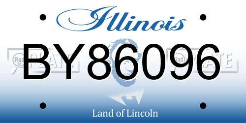 BY86096 Illinois License Plate