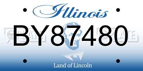 BY87480 Illinois License Plate