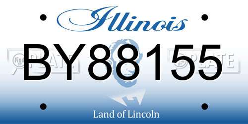 BY88155 Illinois License Plate