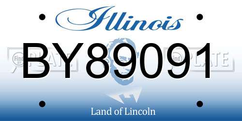 BY89091 Illinois License Plate