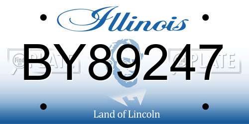 BY89247 Illinois License Plate