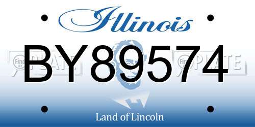 BY89574 Illinois License Plate
