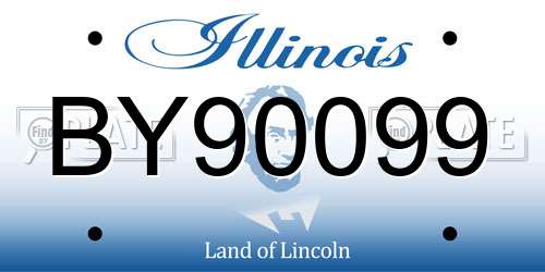 BY90099 Illinois License Plate