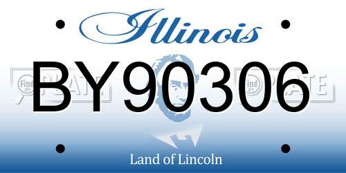 BY90306 Illinois License Plate
