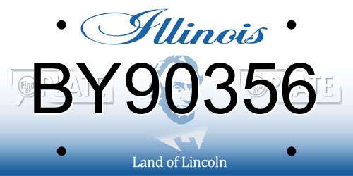 BY90356 Illinois License Plate