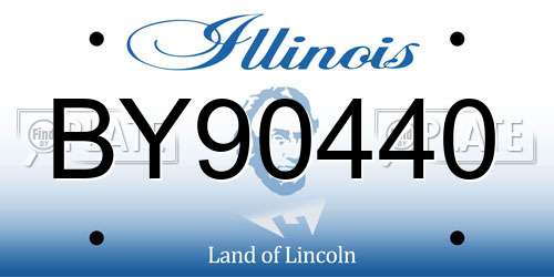 BY90440 Illinois License Plate