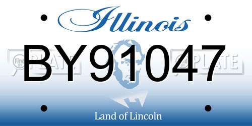BY91047 Illinois License Plate