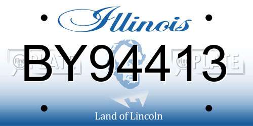 BY94413 Illinois License Plate