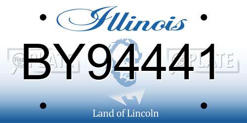 BY94441 Illinois License Plate