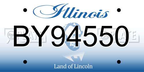 BY94550 Illinois License Plate