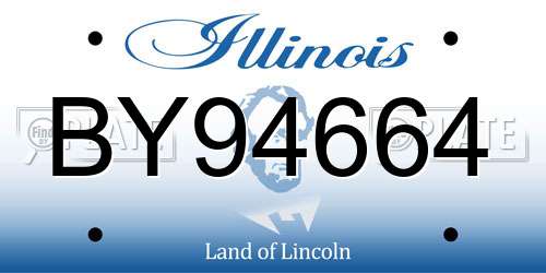 BY94664 Illinois License Plate