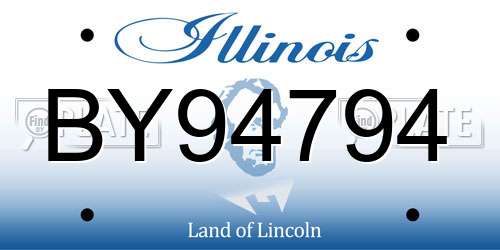 BY94794 Illinois License Plate