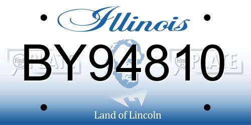 BY94810 Illinois License Plate