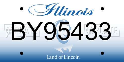 BY95433 Illinois License Plate