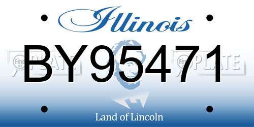 BY95471 Illinois License Plate