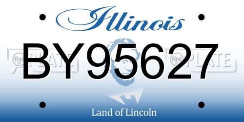 BY95627 Illinois License Plate