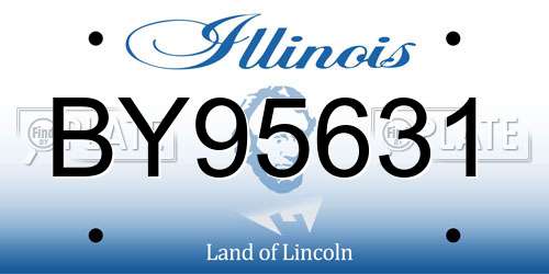 BY95631 Illinois License Plate