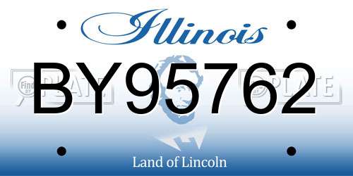 BY95762 Illinois License Plate