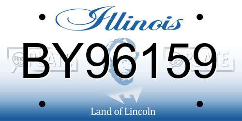 BY96159 Illinois License Plate