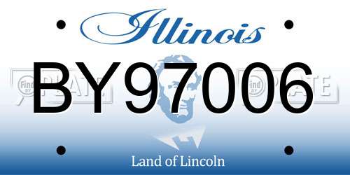 BY97006 Illinois License Plate