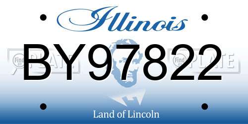 BY97822 Illinois License Plate