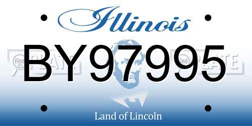 BY97995 Illinois License Plate
