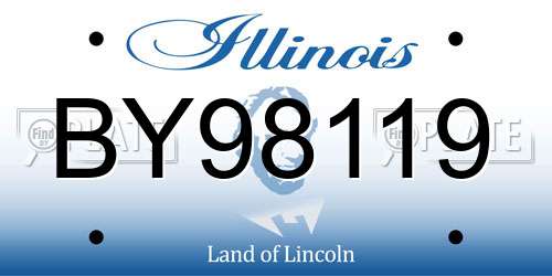 BY98119 Illinois License Plate