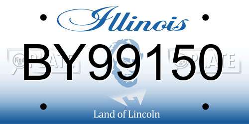 BY99150 Illinois License Plate