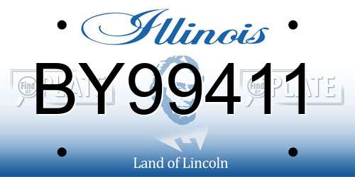 BY99411 Illinois License Plate