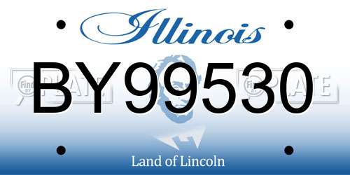 BY99530 Illinois License Plate