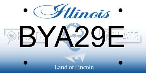 BYA29E Illinois License Plate