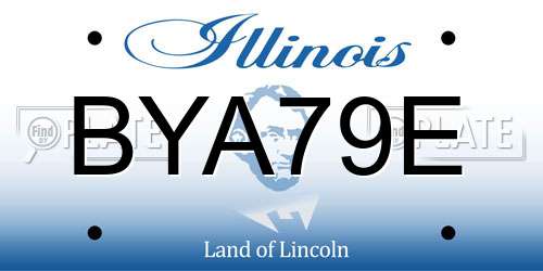 BYA79E Illinois License Plate