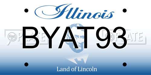 BYAT93 Illinois License Plate