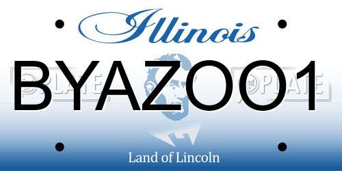 BYAZOO1 Illinois License Plate
