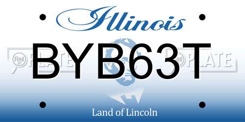 BYB63T Illinois License Plate
