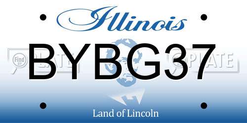 BYBG37 Illinois License Plate