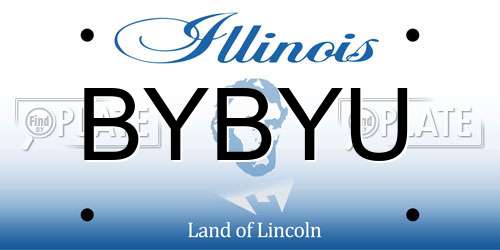 BYBYU Illinois License Plate