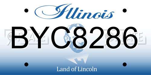 BYC8286 Illinois License Plate