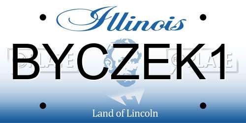 BYCZEK1 Illinois License Plate