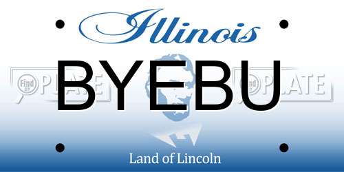 BYEBU Illinois License Plate