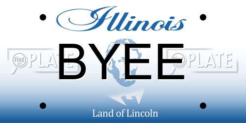 BYEE Illinois License Plate