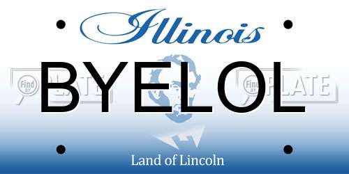 BYELOL Illinois License Plate