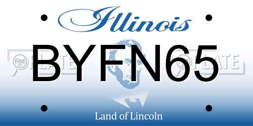 BYFN65 Illinois License Plate
