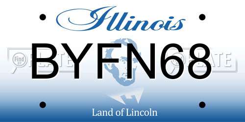 BYFN68 Illinois License Plate