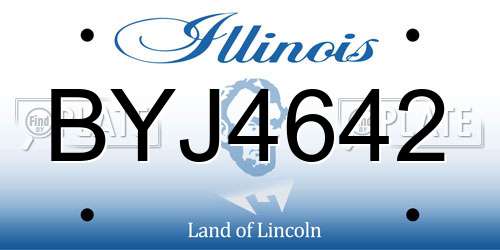 BYJ4642 Illinois License Plate