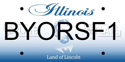 BYORSF1 Illinois License Plate