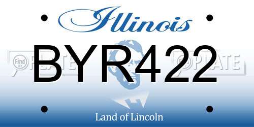 BYR422 Illinois License Plate