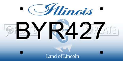 BYR427 Illinois License Plate